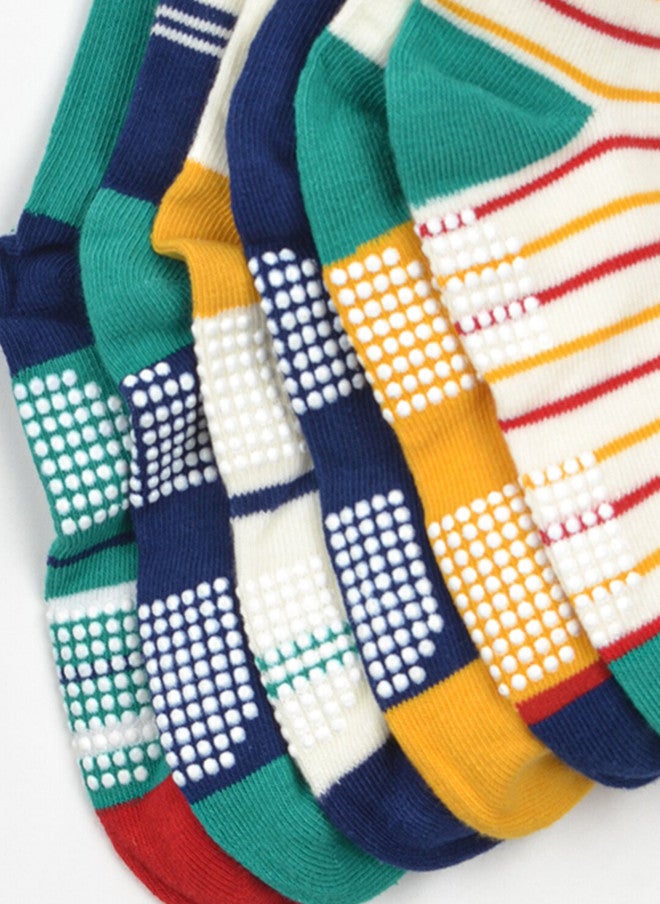FOOTPRINTS FOOTPRINT 3 Pairs Infant Kids Unisex Multi-Colored Ankle-Length Assorted Antiskid Cotton Socks - Image 5